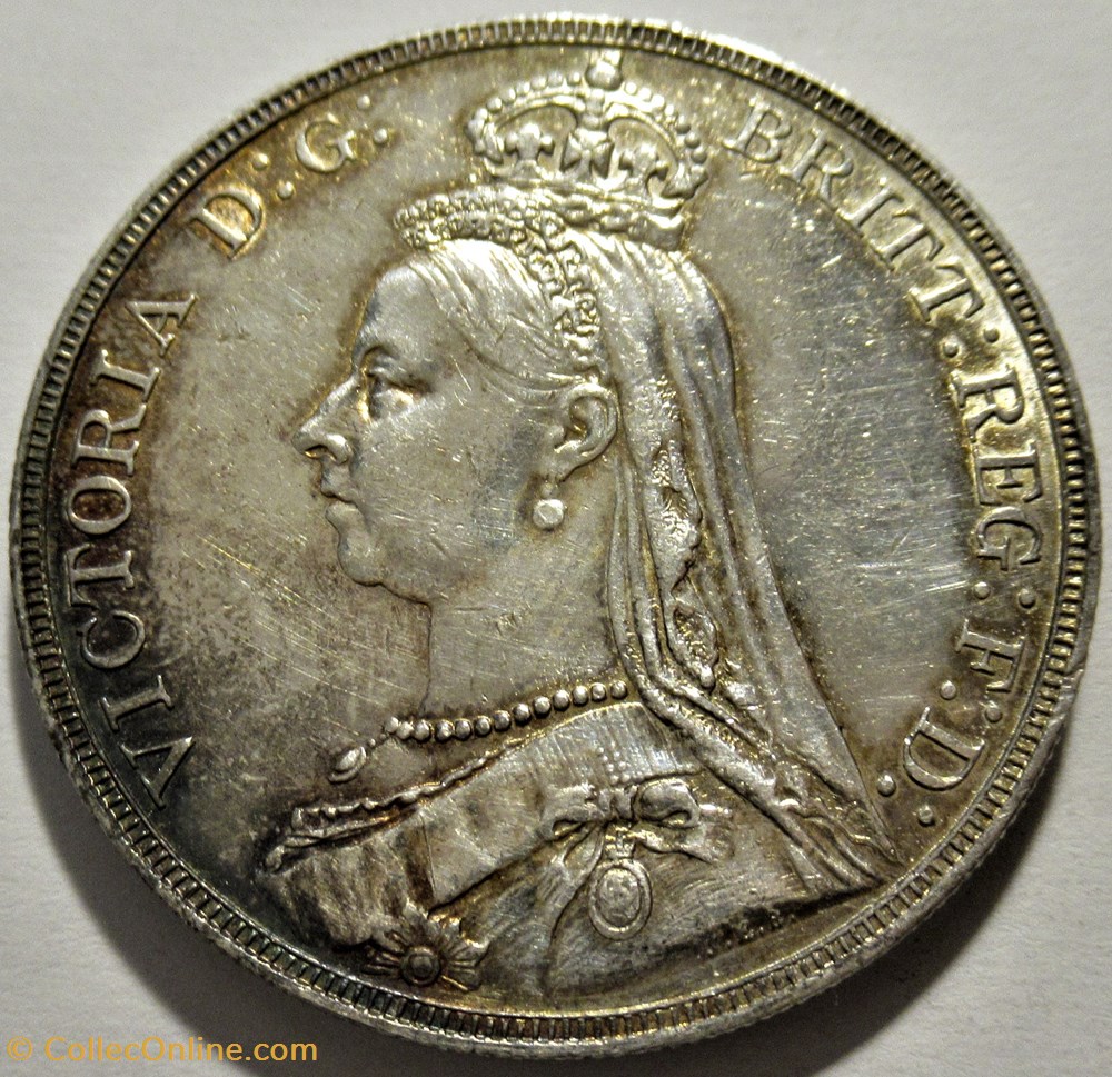 Victoria - One Crown 1890 - Kingdom of Great Britain 4 monnaies monde royaume uni victoria one crown 1890 kingdom of great britain
