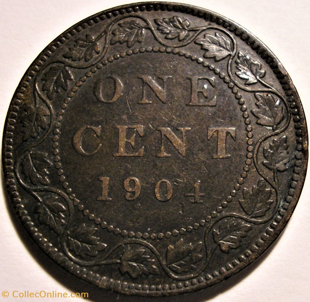 Edward VII - 1 Cent 1904 monnaie monde canadum edward vii 1 cent 1904