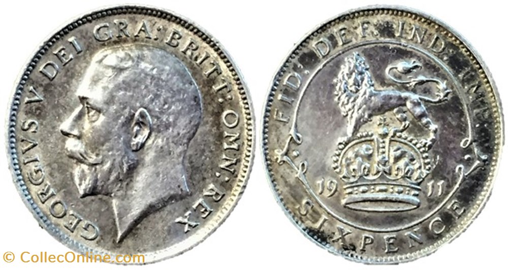 George V - 6 Pence 1911 - Great Britain monnaies monde royaume uni george v 6 pence 1911 great britain