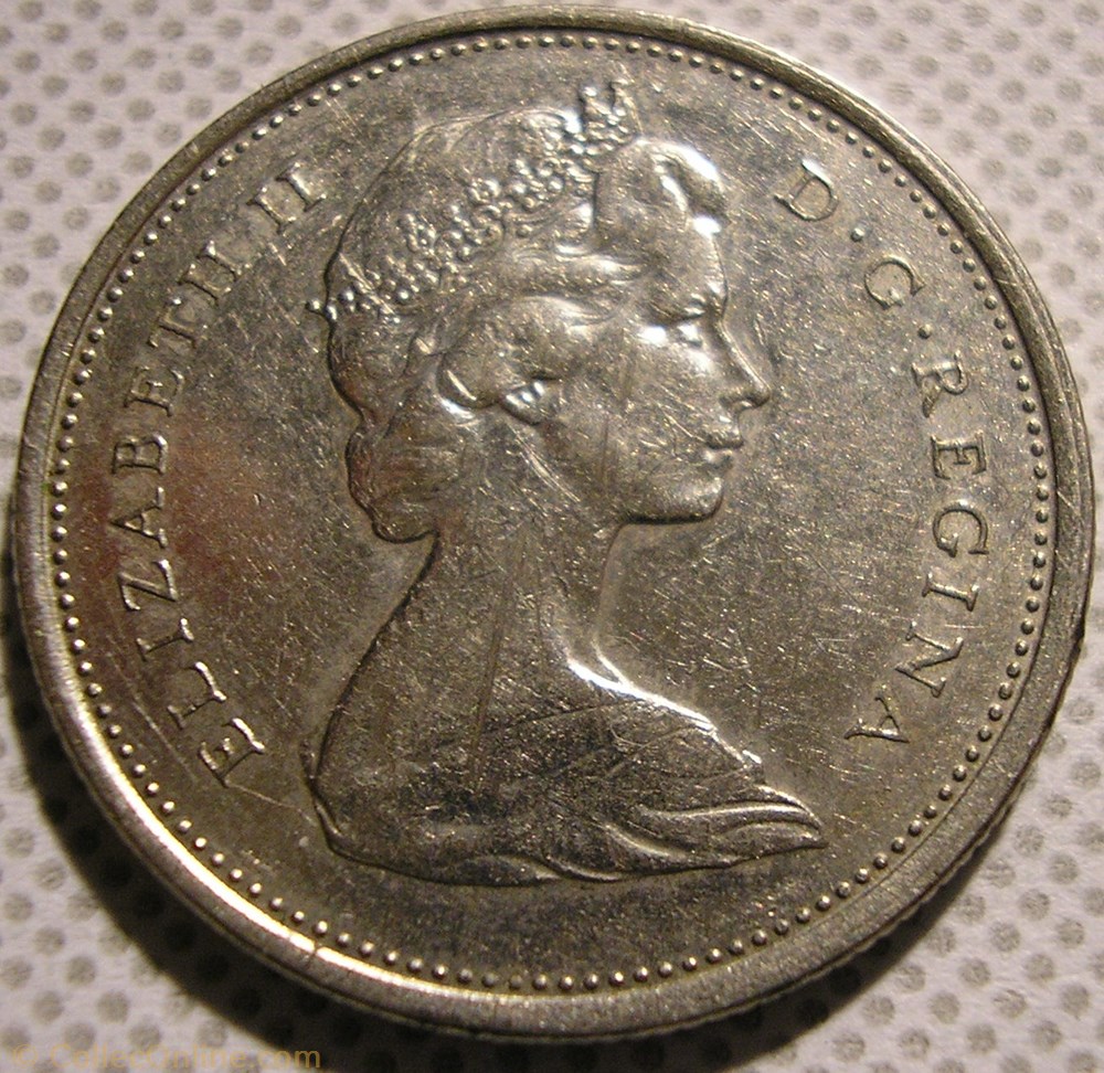 monnaie monde canadum elizabeth ii 25 cents 1974