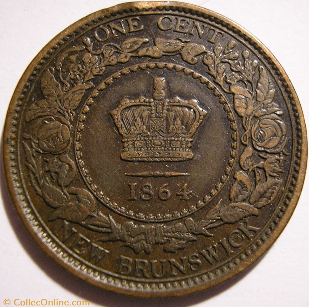 Victoria - One Cent 1864 - New Brunswick monnaie monde canadum victoria one cent 1864 new brunswick