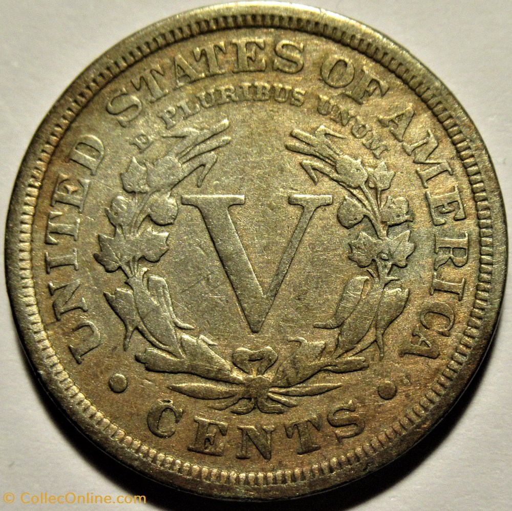 1910 5 Cents 2 monnaies monde etats unis 1910 5 cents
