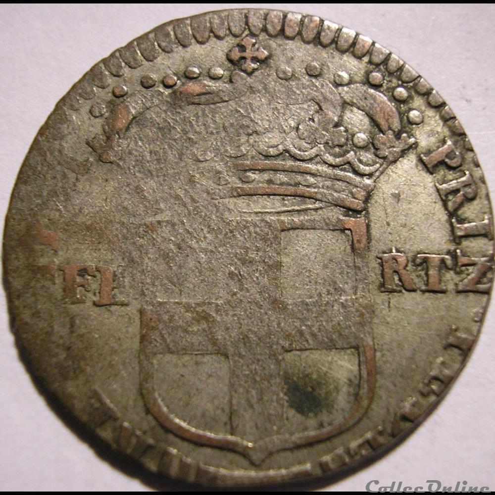 monnaies europe medievale france feodales 1700 duche de savoie 5 soldi vittorio amedeo ii