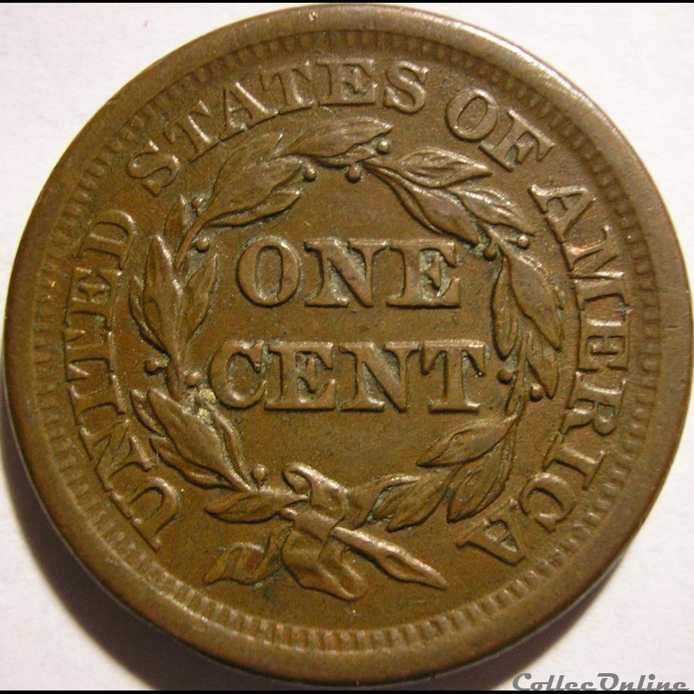 1853 One Cent monnaie monde etat uni 1853 one cent