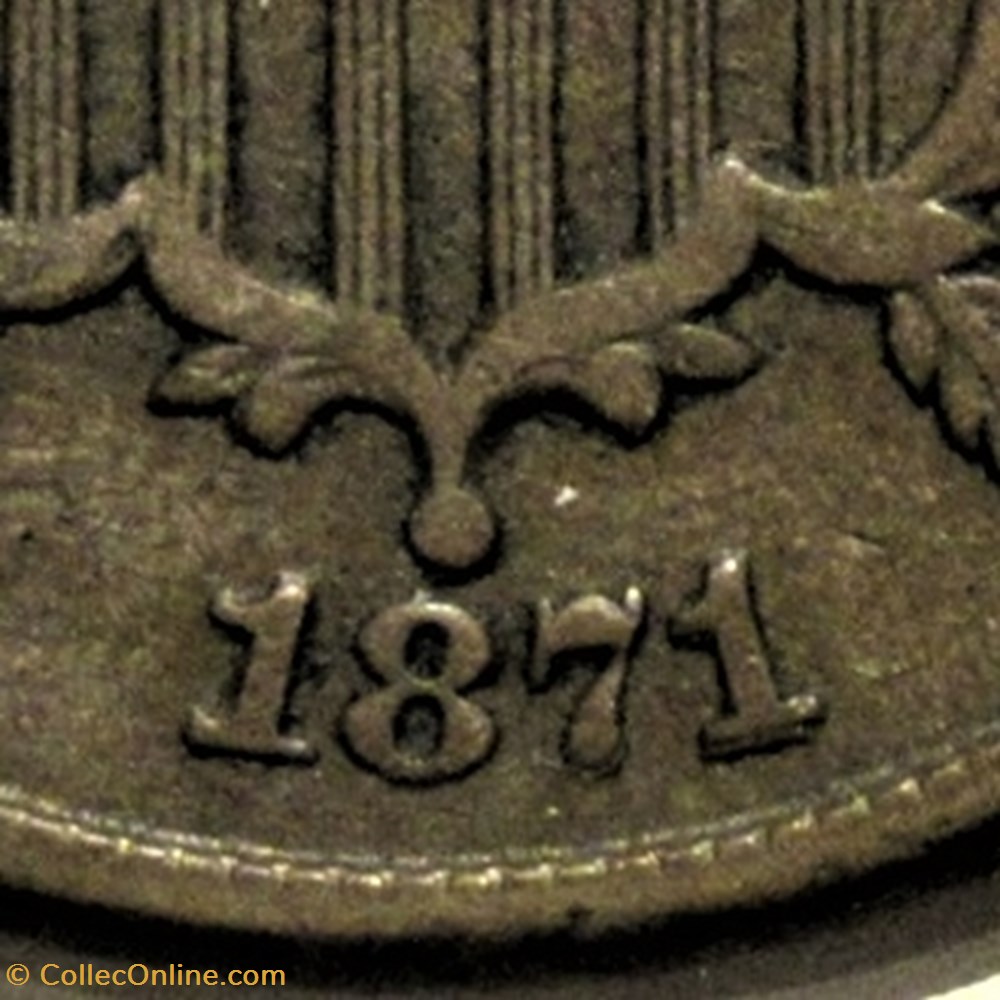 1871 Two Cents - Repunched Date 5 monnaies monde etats unis 1871 two cents repunched date