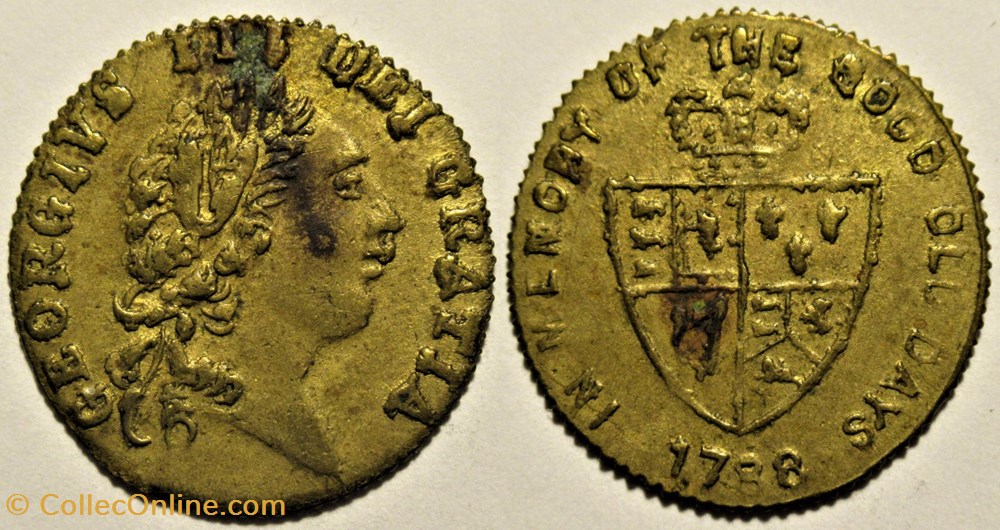 monnaies paranumismatique jetons poids george iii 1788 half spade guinea token imitation great britain