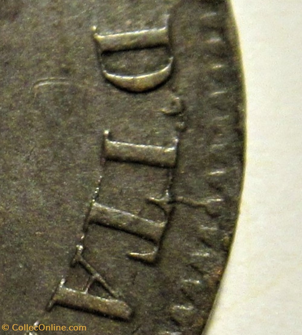 1862 Royaume d'Italie, 2 Centesimi, Napoli - Vittorio Emanuele II - Error 5 monnaies monde 1862 royaume italie 2 centesimi napoli vittorio emanuele ii error