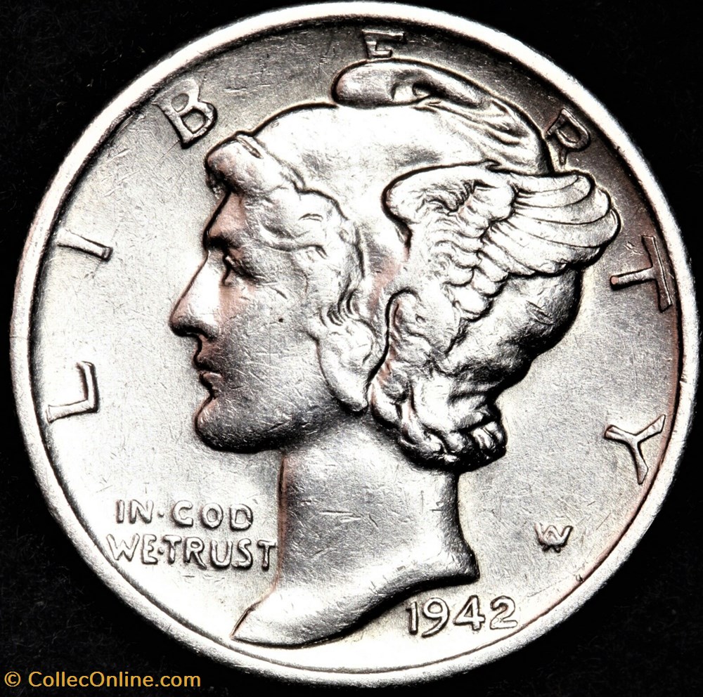 1942 San Francisco Dime monnaies monde etats unis 1942 san francisco dime