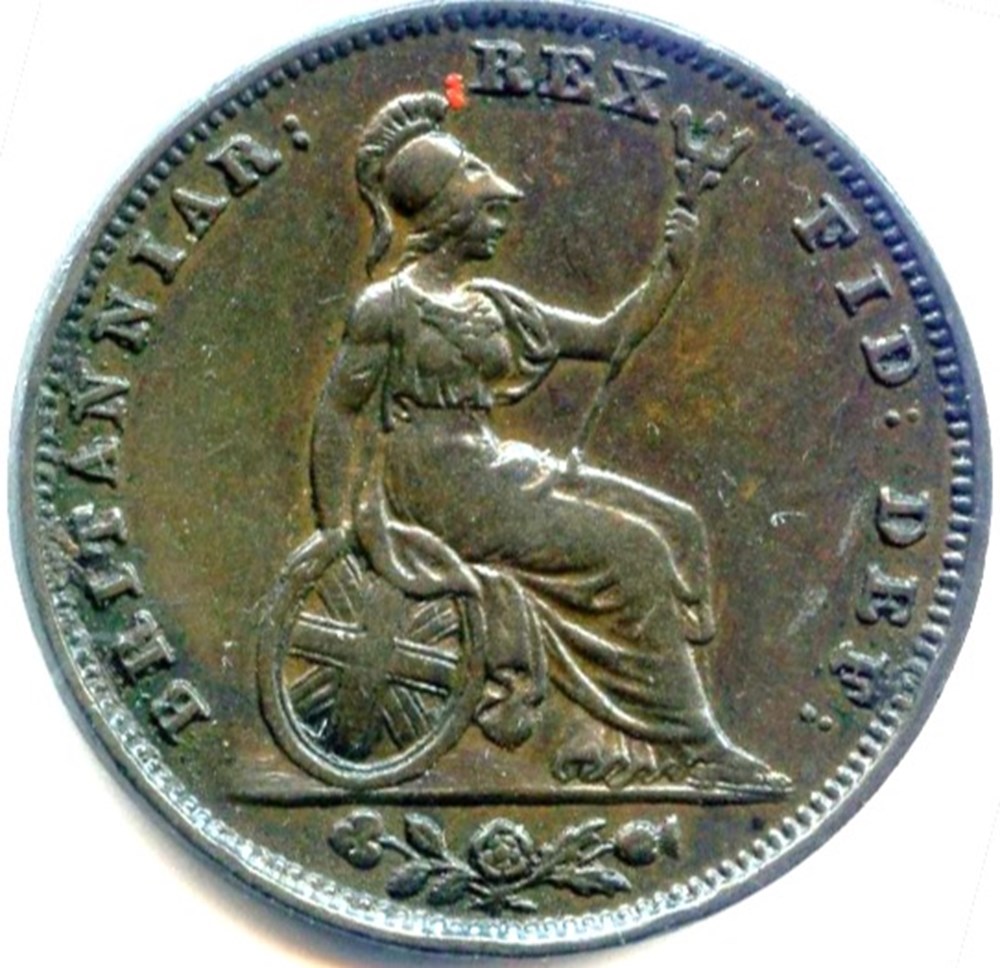 William IV - One Farthing 1834 Kingdom of Great Britain monnaies monde royaume uni william iv one farthing 1834 kingdom of great britain