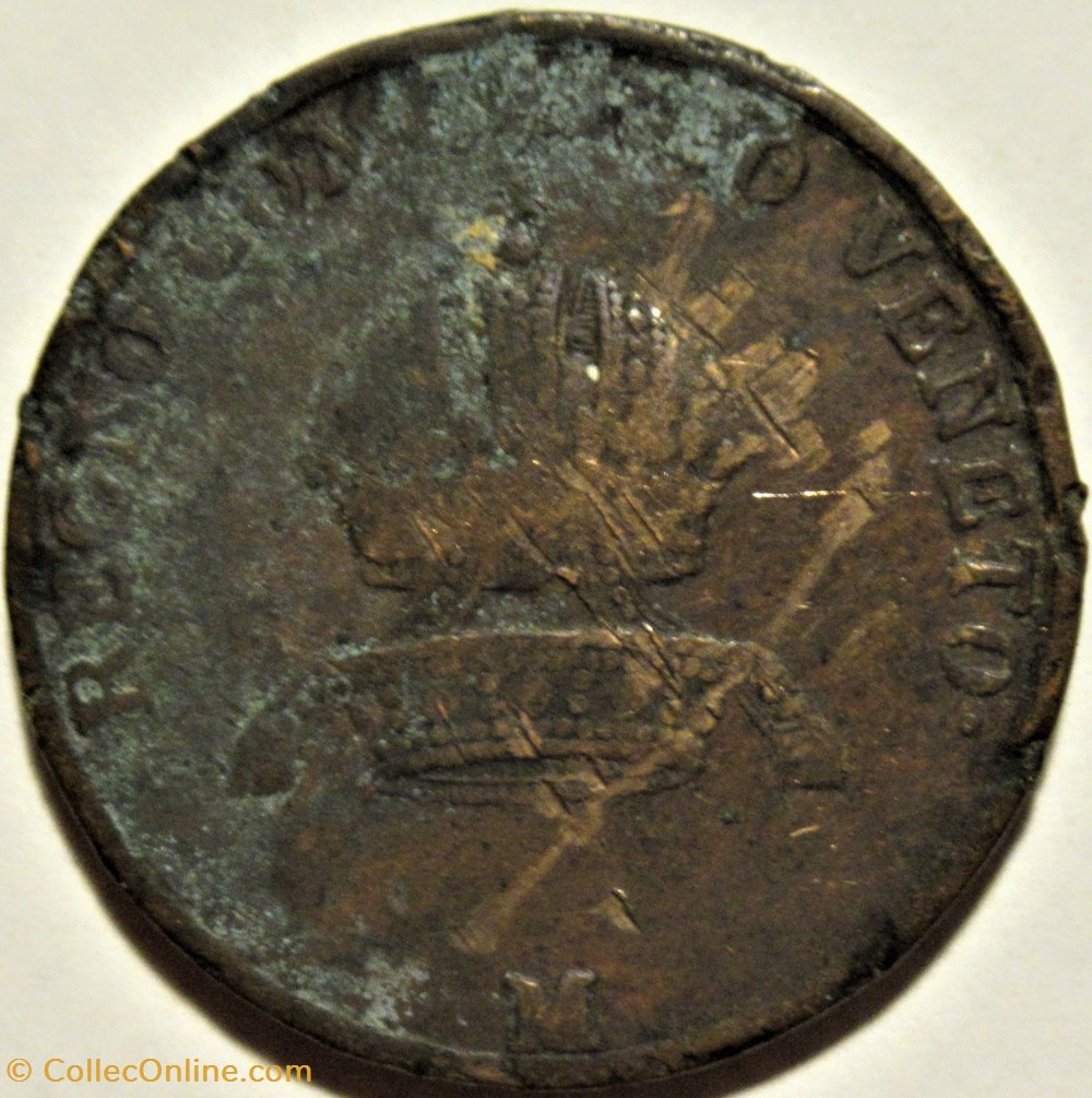 1822 Regno Lombardo-Veneto, 3 Centesimi Milano - Francesco I d'Asburgo-Lorena 2 monnaies monde italie 1822 regno lombardo veneto 3 centesimi milano francesco i asburgo lorena