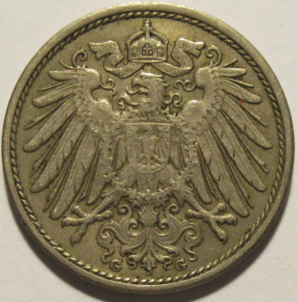 Wilhelm II - 10 Pfennige 1905, Karlsruhe - German Empire monnaies monde allemagne wilhelm ii 10 pfennige 1905 karlsruhe german empire