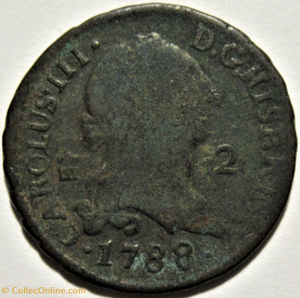 1788 - 2 Maravedis Segovia - Carlos III de España 2 monnaies europe medievale royaume espagne 1788 2 maravedis segovia carlos iii de espana