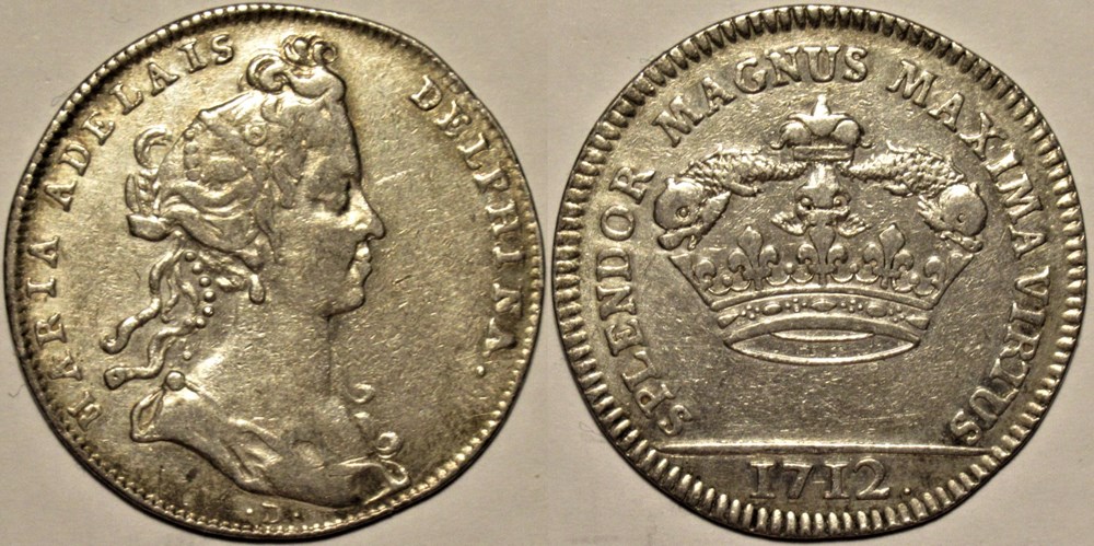 monnaies paranumismatique jetons poids marie adelaide de savoie jeton 1712 deces de la dauphine