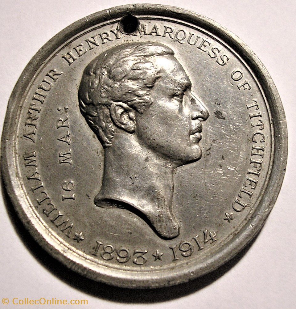 Duke and Duchess of Portland, & Son - 1889-1914 Medallion - UK 3 medaille royaume uni duke and duchess of portland son 1889 1914 medallion uk