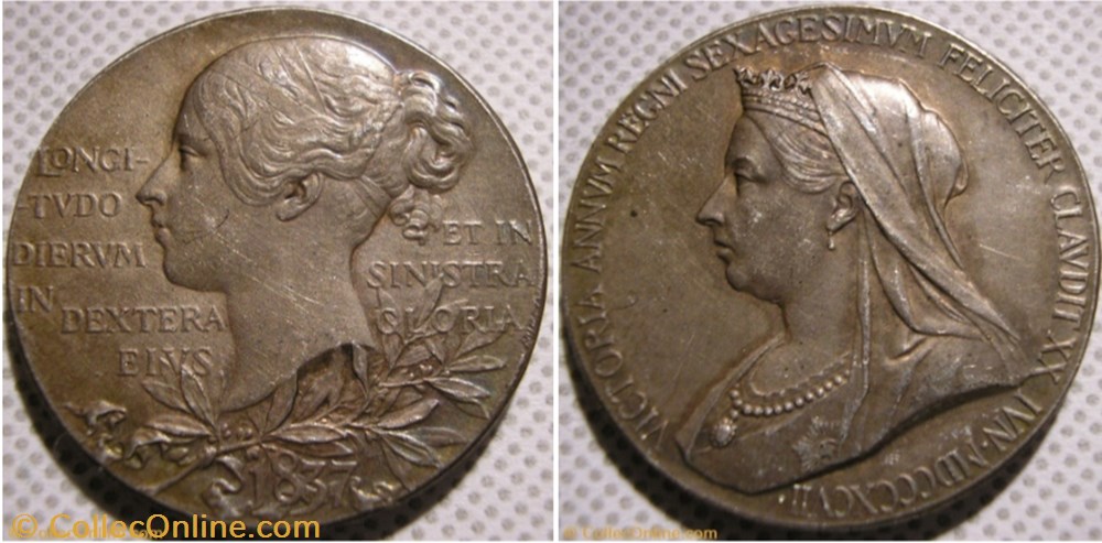 medailles royaume uni victoria 1897 diamond jubilee silver medallion gb