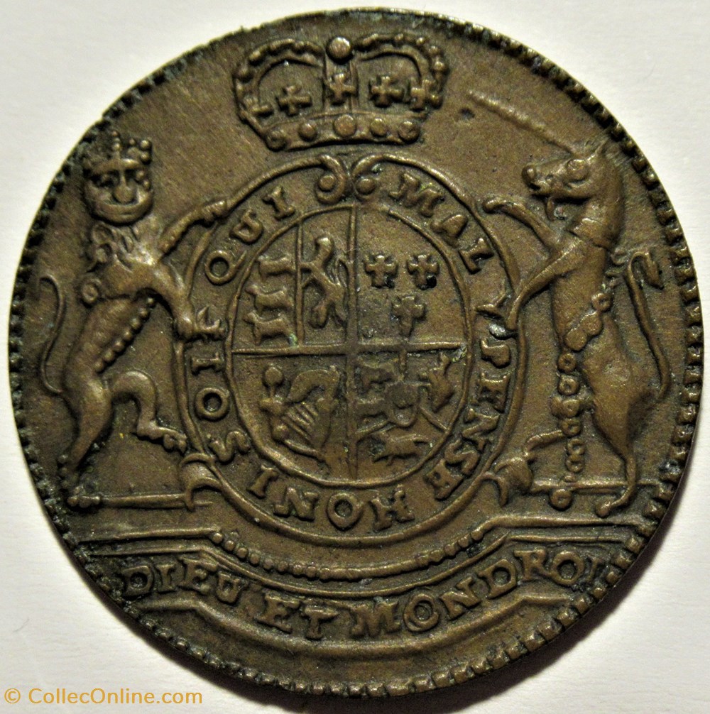 George II - Gaming or Counter Token c.1727 Great Britain 3 monnaies jetons mereaux george ii gaming or counter token c 1727 great britain