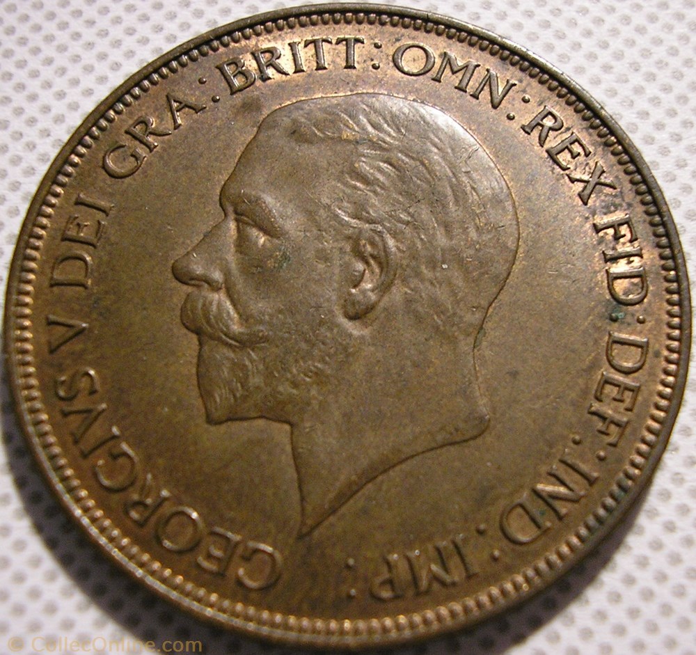 monnaies monde royaume george v one penny 1935 united kingdom