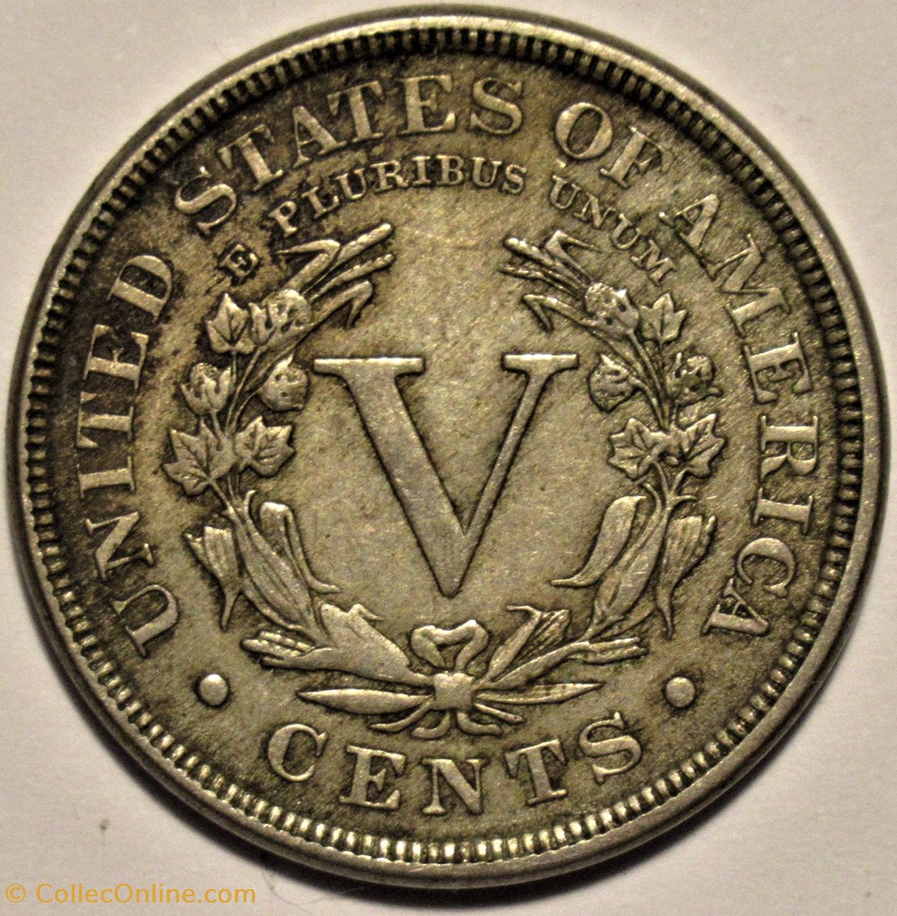 1890 5 Cents (ex.4) monnaies monde etats unis 1890 5 cents ex 4