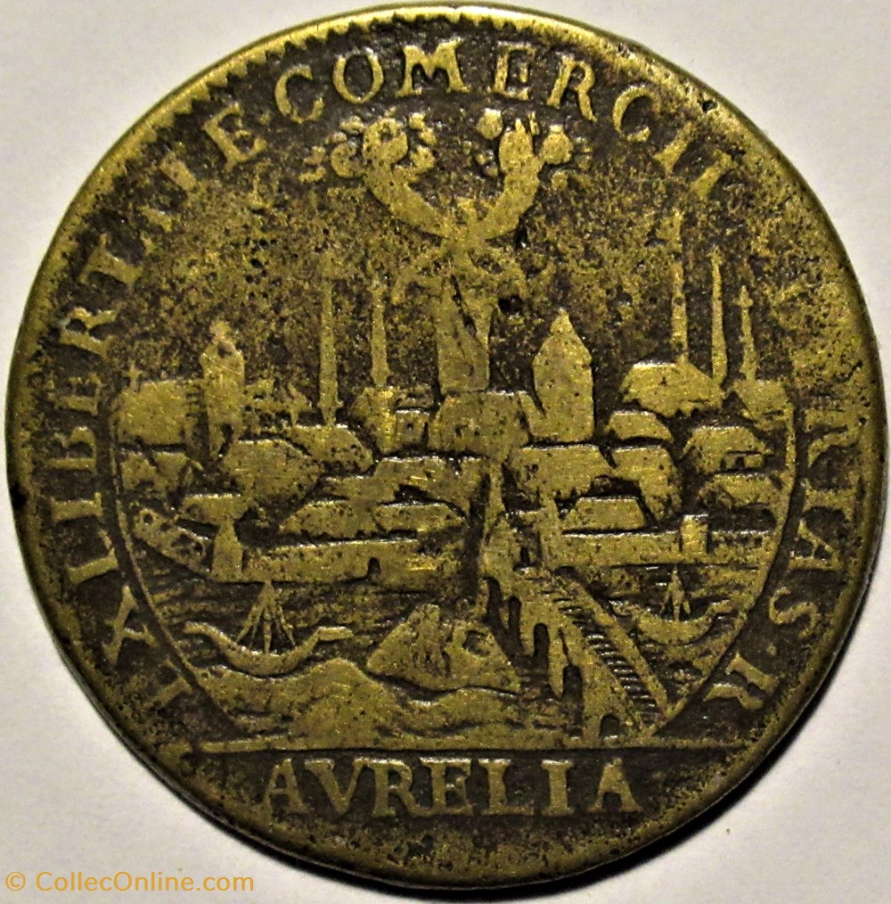 Louis XIV - Jeton 1653 - Communauté des marchands de la Loire monnaies paranumismatique jetons poids louis xiv jeton 1653 communaute des marchands de la loire