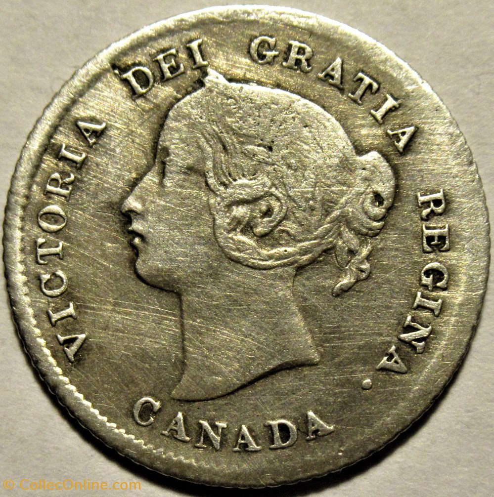 Victoria - 5 Cents 1874 H 2 monnaies monde canada victoria 5 cents 1874 h