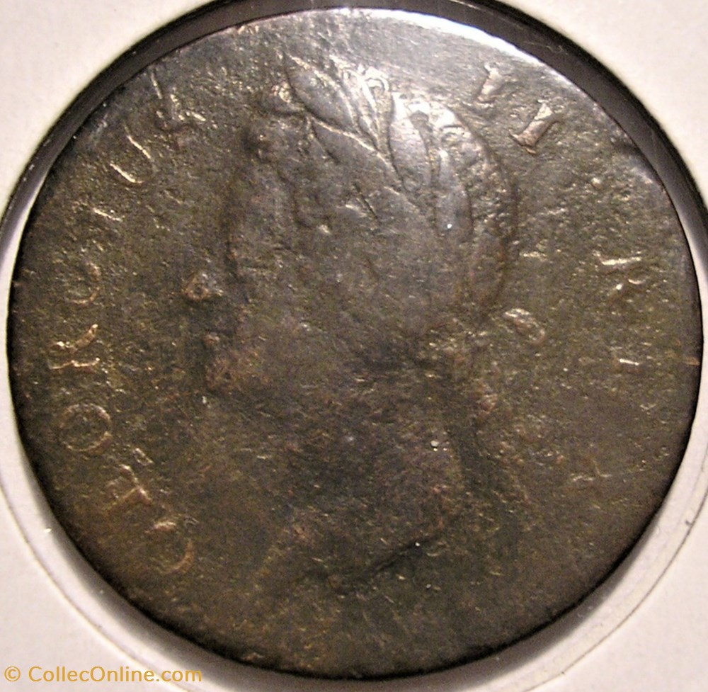 monnaies europe medievale royaume angleterre george ii half penny 1741 ireland