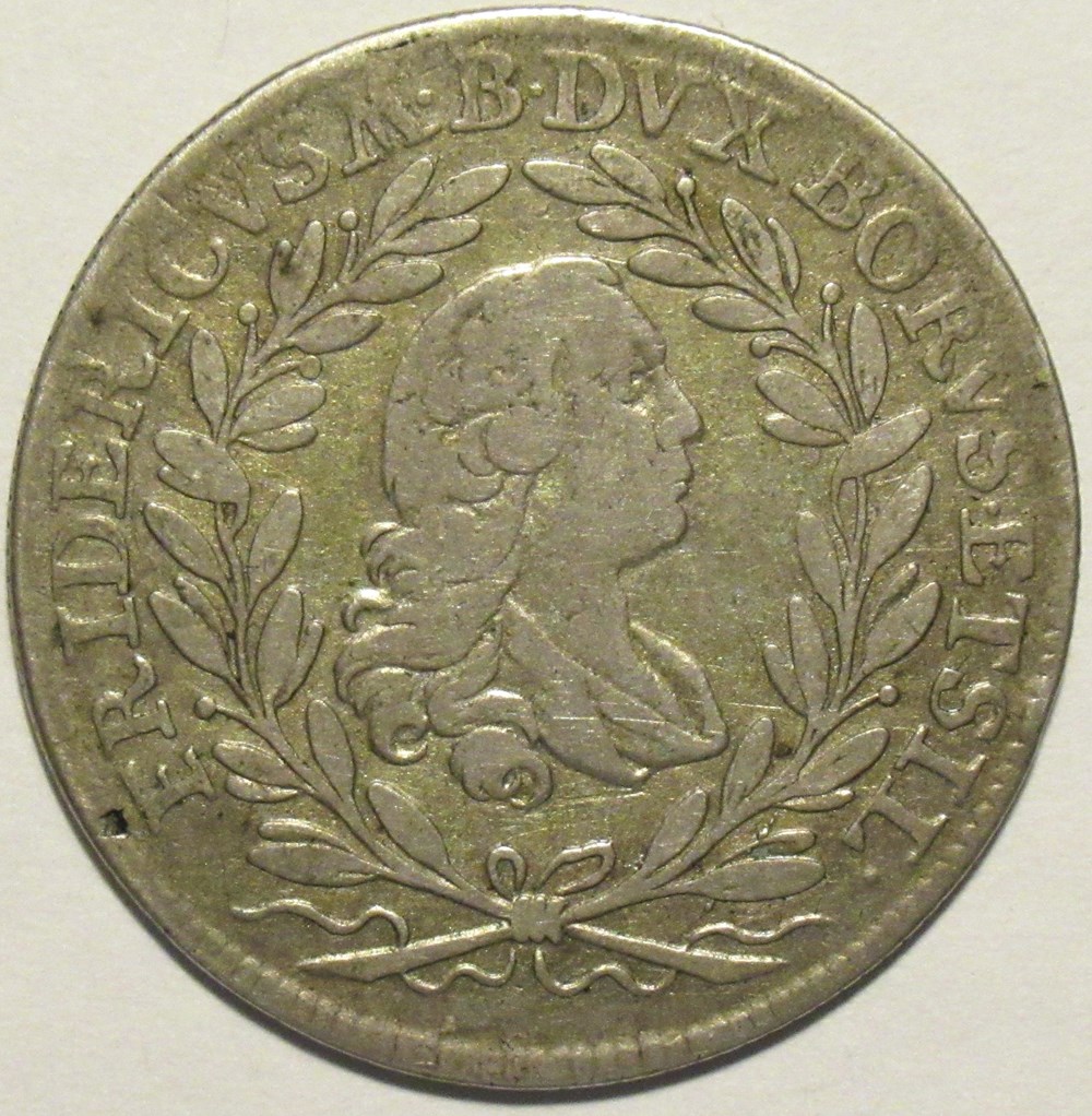 monnaies europe medievale saint empire romain germanique friedrich iii 20 kreuzer 1761 margraviate of brandenburg bayreuth
