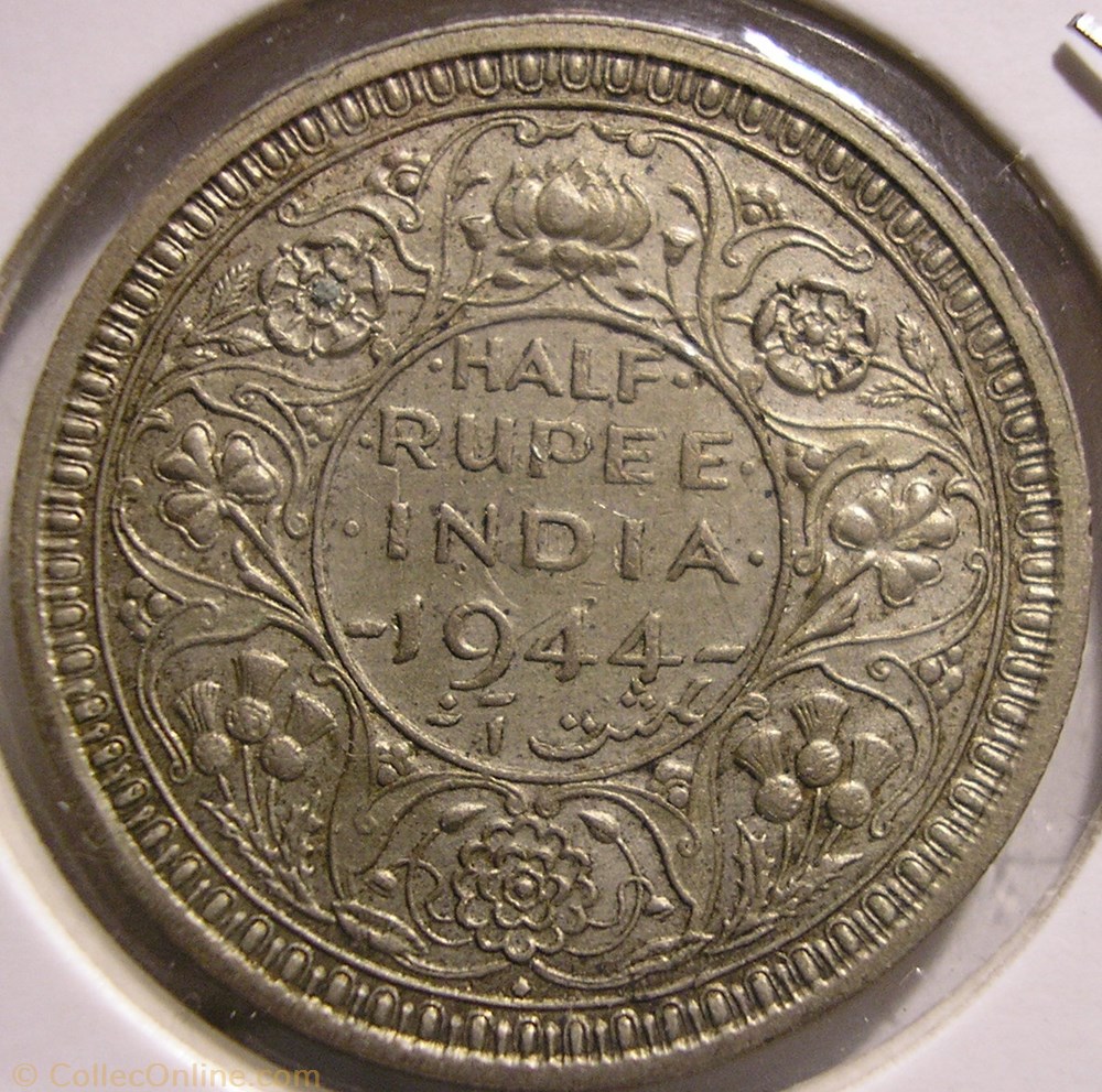 George VI - Half Rupee 1944 Bombay - British India - Monnaies