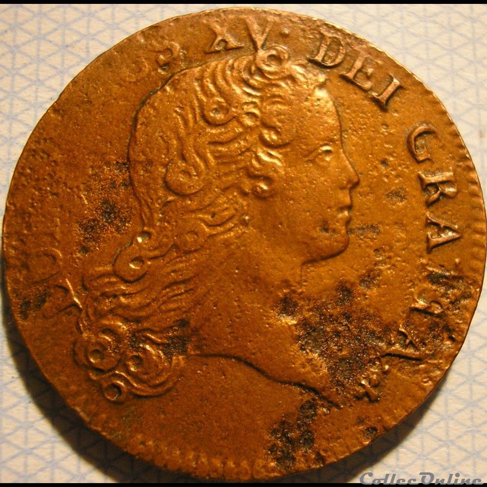 monnaies europe medievale france royales louis xv sol de 12 deniers 1719 a buste enfantin