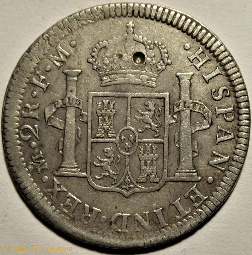 monnaies monde mexique mexico 2 reales 1786 carlos iii de espana