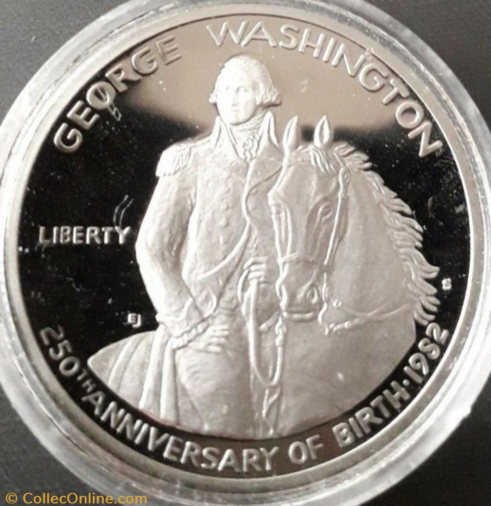 George Washington Half $ - 250th Anniversary - 1982 S 4 monnaie monde etat uni george washington half 250th anniversary 1982 s