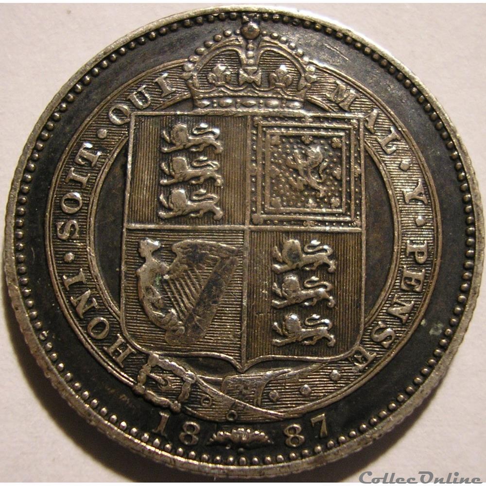 Victoria - Jubilee One Shilling 1887 - Kingdom of Great Britain (ex.2) monnaies monde royaume uni victoria jubilee one shilling 1887 kingdom of great britain ex 2