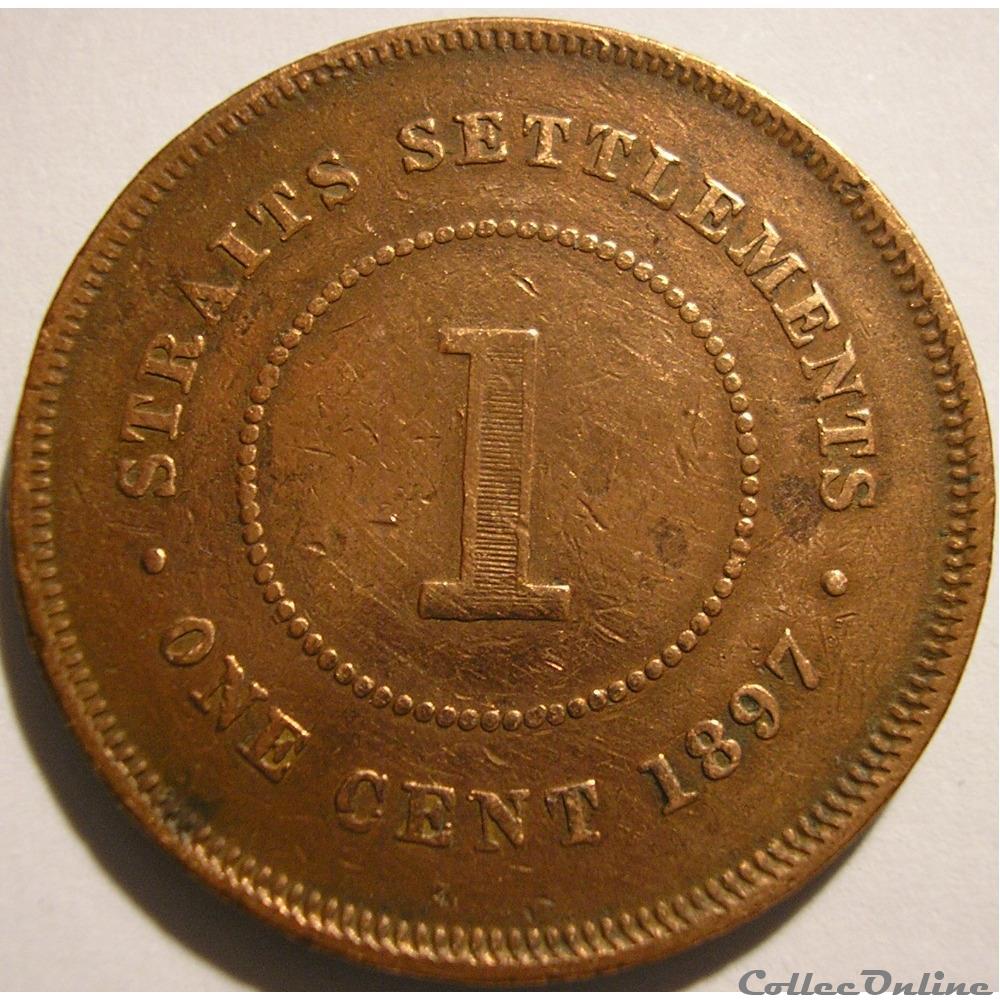 Victoria - One Cent 1897 - Straits Settlements, Malaysia monnaies monde malaisie victoria one cent 1897 straits settlements malaysia