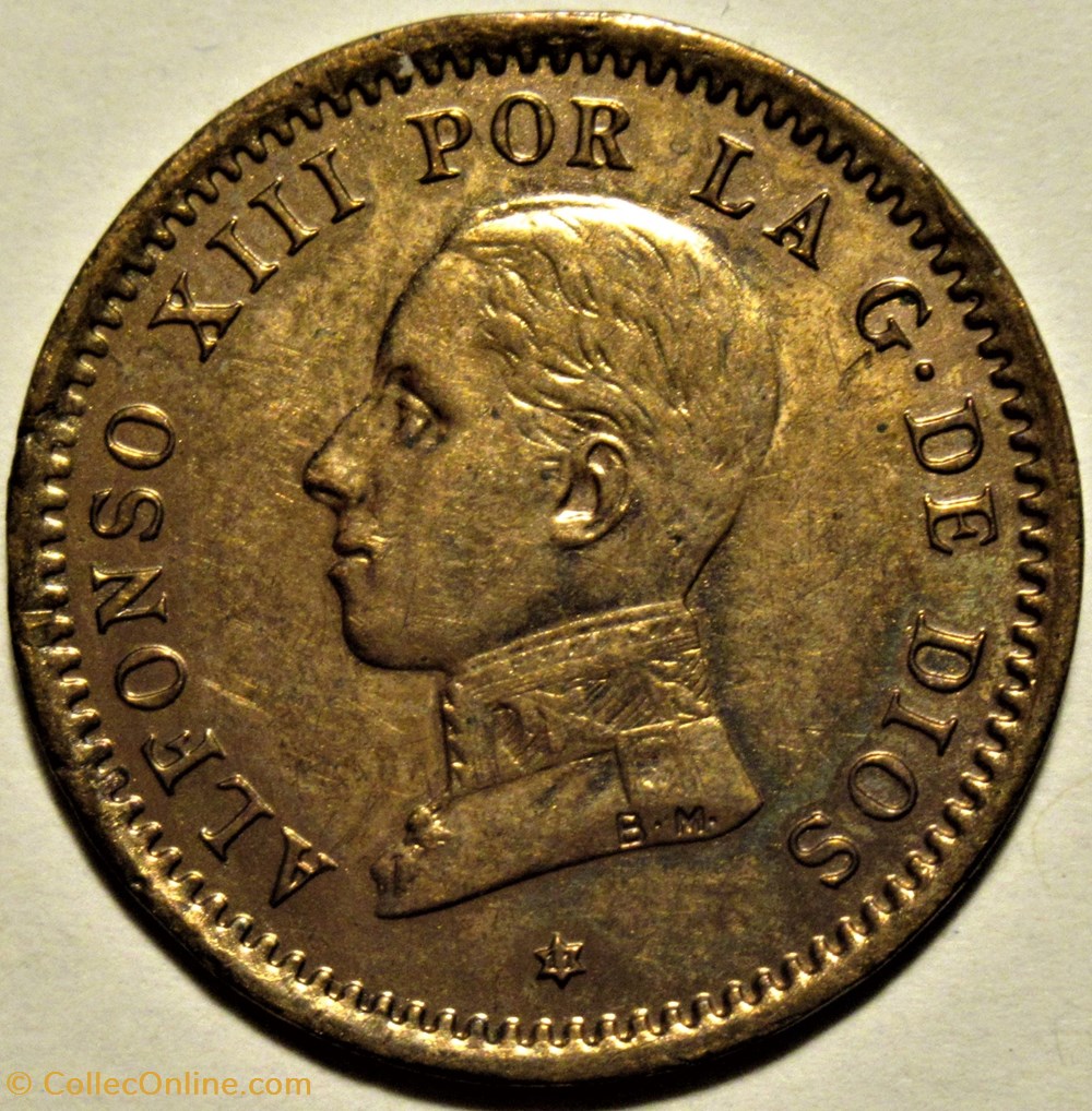 1911 - 2 Centimos - Alfonso XIII de España 2 monnaies monde espagne 1911 2 centimos alfonso xiii de espana