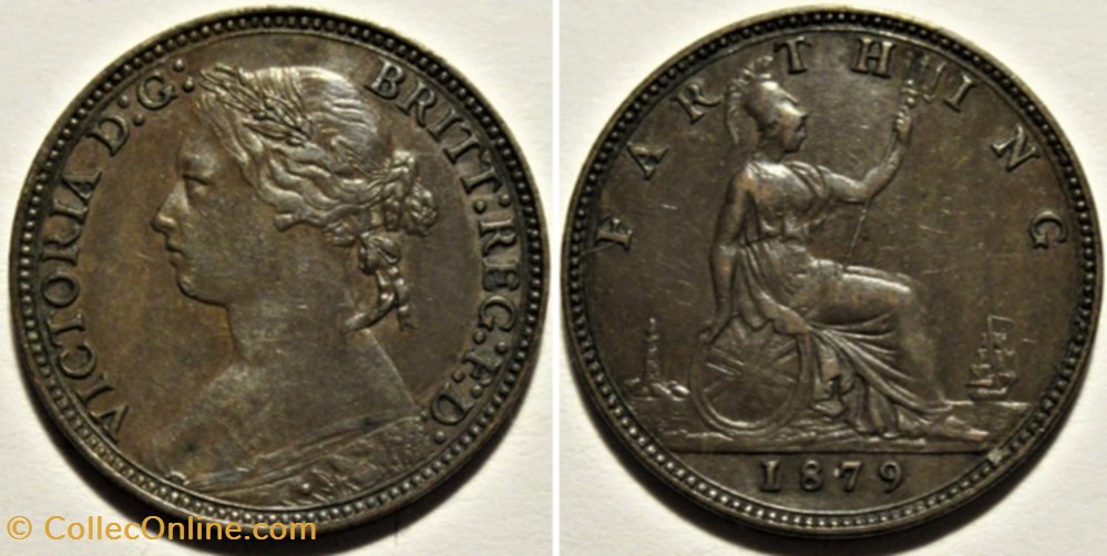 Victoria - One Farthing 1879 - Kingdom of Great Britain monnaies monde royaume uni victoria one farthing 1879 kingdom of great britain