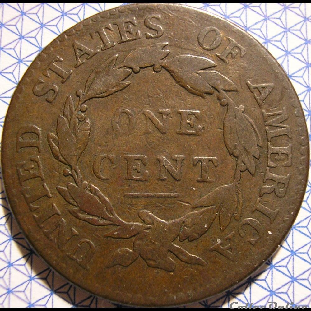 1818 One Cent (ex.2) monnaie monde etat uni 1818 one cent ex 2