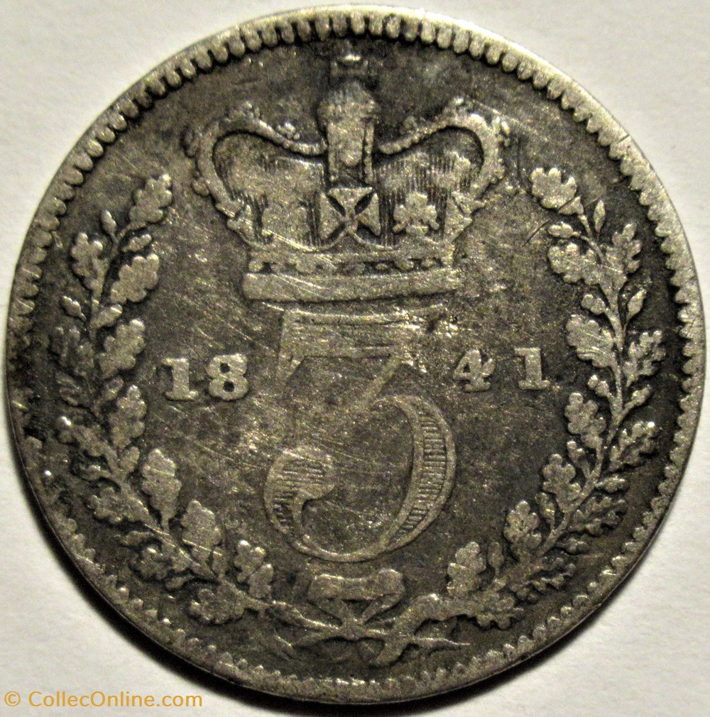 monnaies monde royaume uni victoria 3 pence 1841 kingdom of great britain