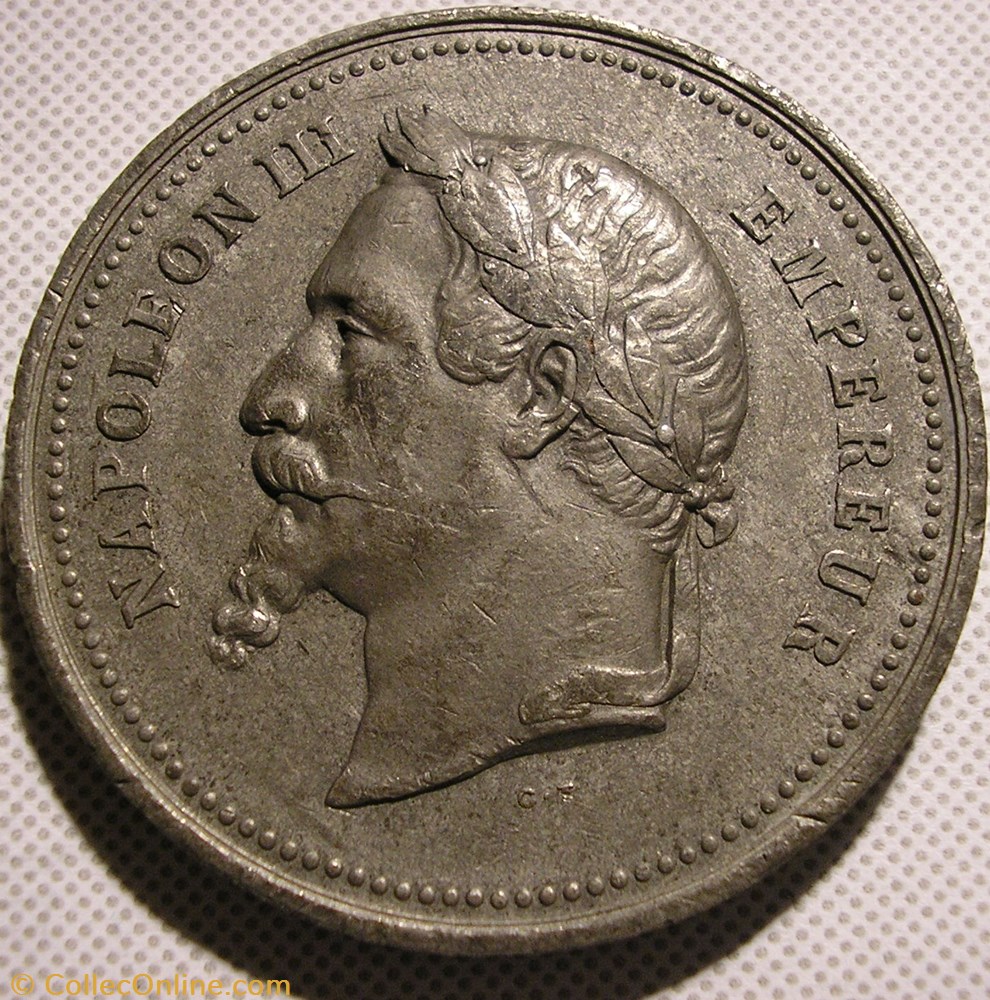 Napoléon III - 1867 Médaille de l'Exposition Universelle Paris/Espagne 2 france second empire napoleon iii 1867 medaille de exposition universelle paris espagne