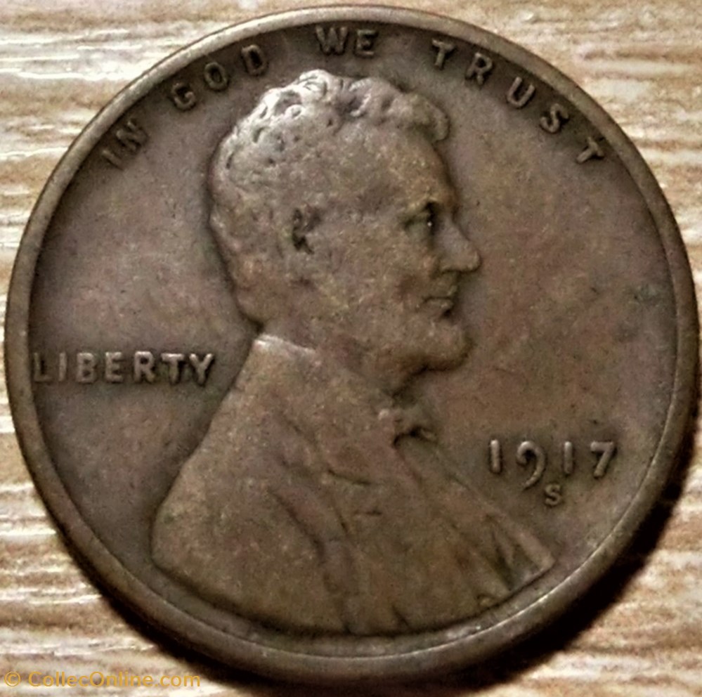 1917 S One Cent monnaies monde etats unis 1917 s one cent