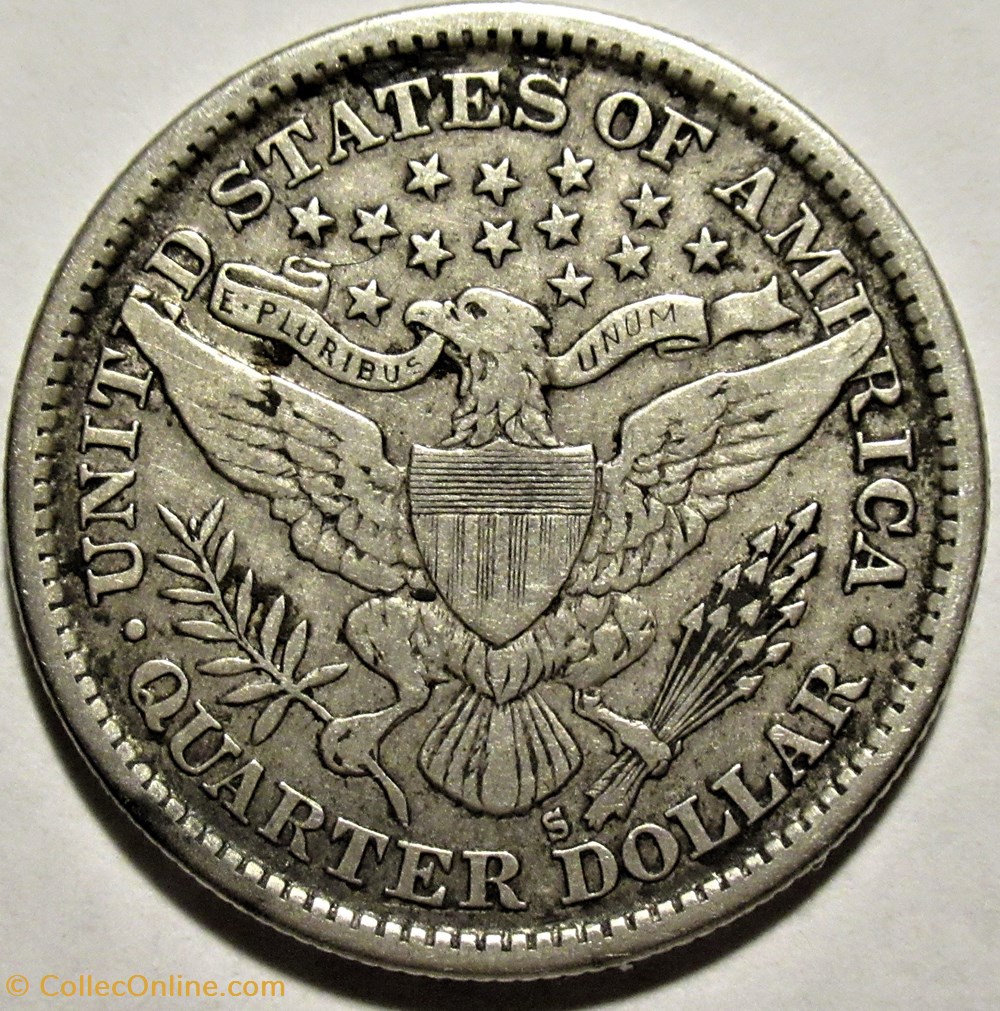 1894 San Francisco Quarter $ (ex.2) monnaies monde etats unis 1894 san francisco quarter ex 2