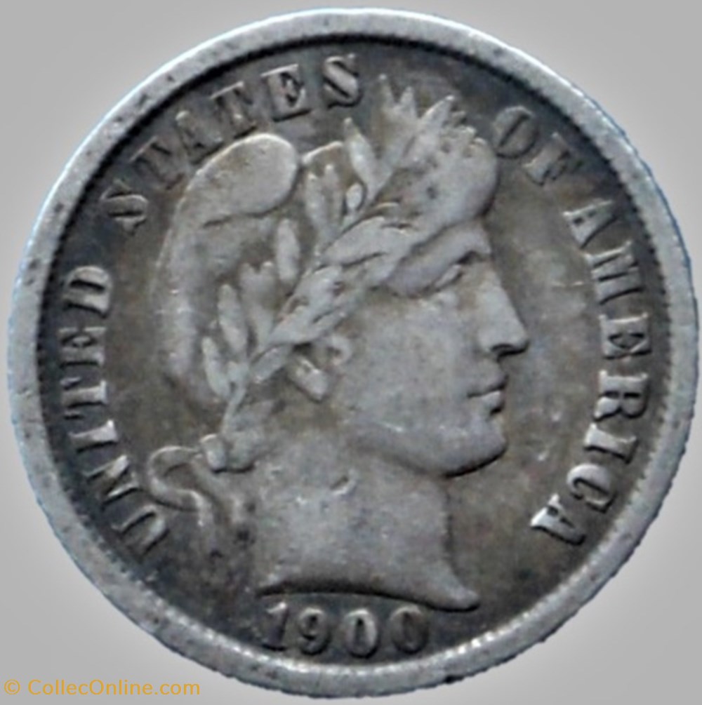 1900 Dime monnaies monde etats unis 1900 dime