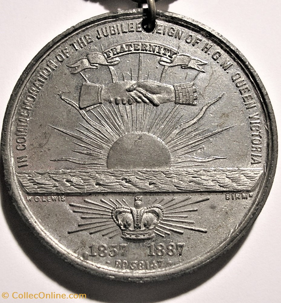medaille royaume uni victoria 1887 golden jubilee medal fraternity uk