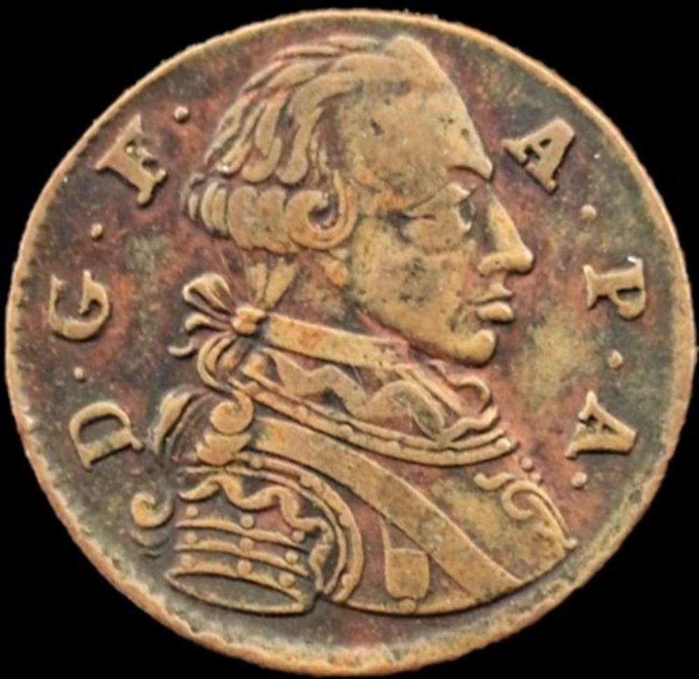 1 Pfenning 1766 - Principality of Anhalt Zerbst - Friedrich August monnaies europe medievale saint empire romain germanique 1 pfenning 1766 principality of anhalt zerbst friedrich august