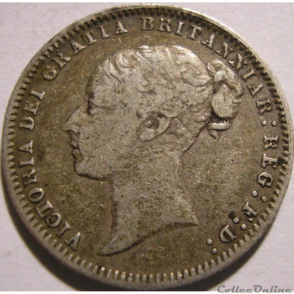 Victoria - Sixpence 1877 Kingdom of Great Britain monnaie monde royaume uni victoria sixpence 1877 kingdom of great britain
