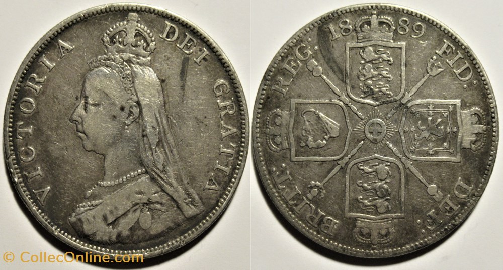 Victoria - Jubilee Double Florin, 1889 - Kingdom of Great Britain monnaies monde royaume uni victoria jubilee double florin 1889 kingdom of great britain