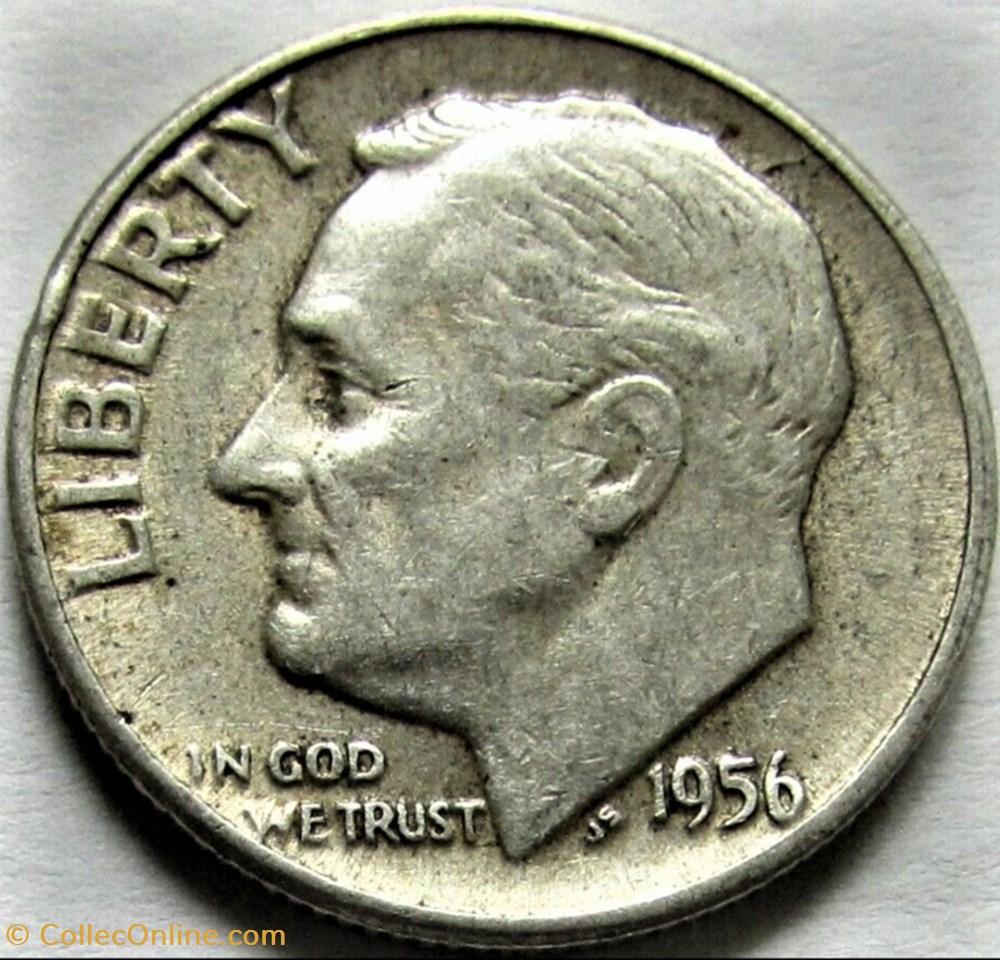 1956 Dime - Filling coin monnaies monde etats unis 1956 dime filling coin