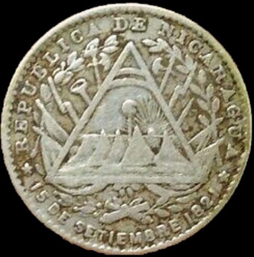 Nicaragua - 5 Centavos 1887 Heaton monnaies monde nicaragua 5 centavos 1887 heaton