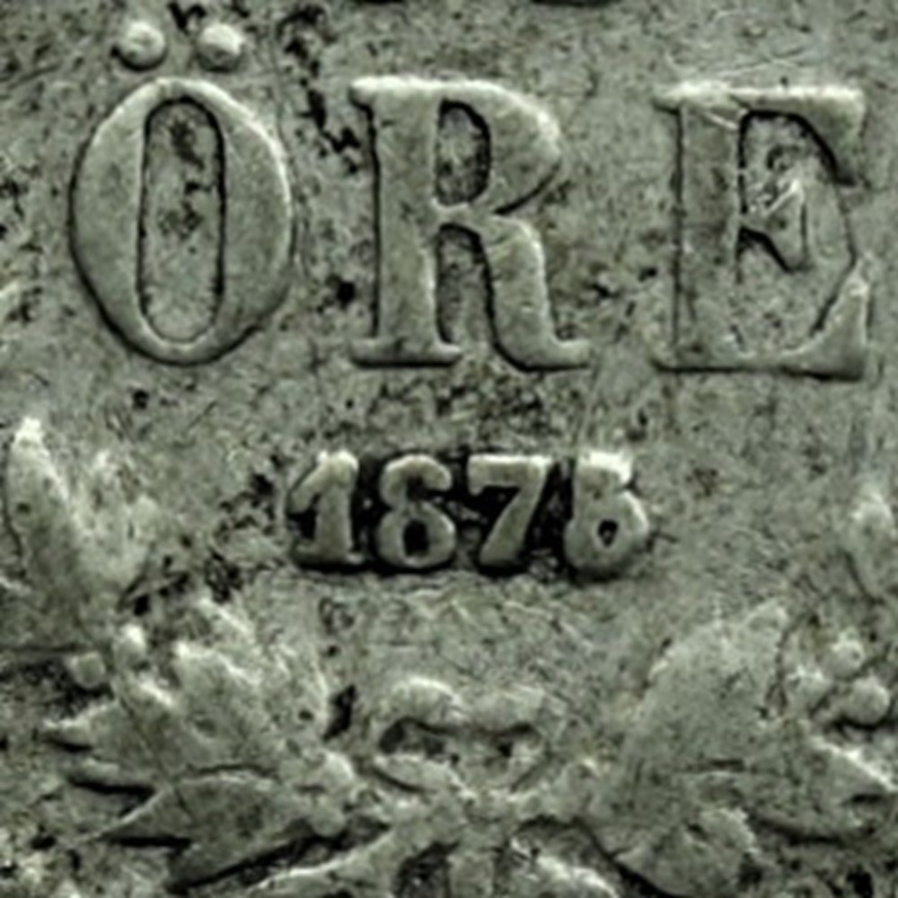 Sweden - Oskar II - 25 Öre 1875/4 - Overdate monnaies monde suede sweden oskar ii 25 ore 1875 4 overdate