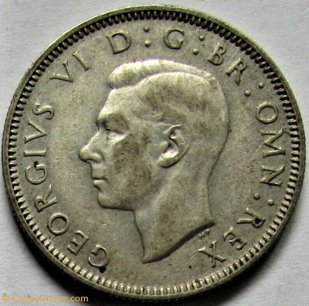 George VI - One Shilling 1939 - Scotland 2 monnaies monde royaume uni george vi one shilling 1939 scotland