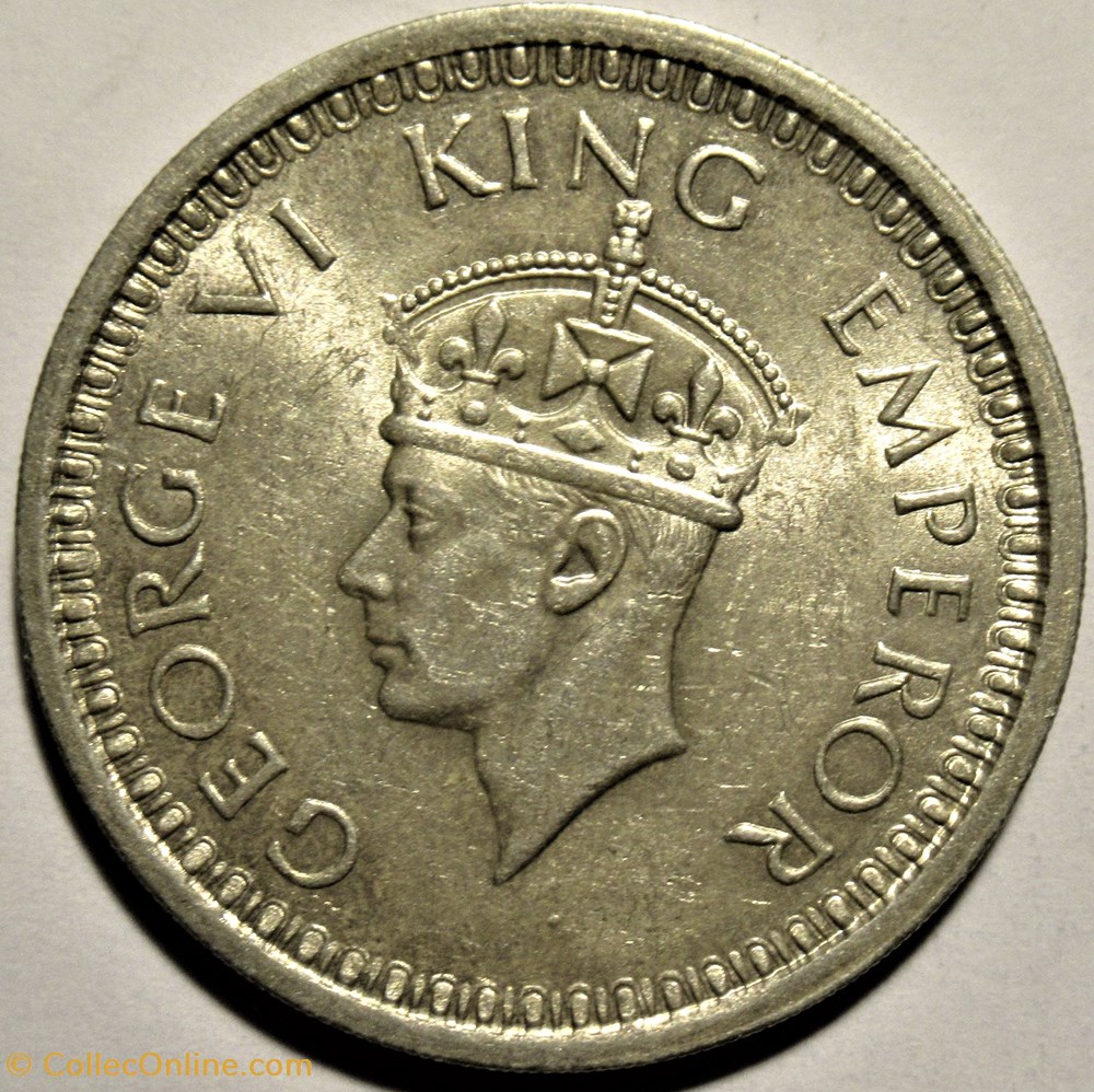 George VI - One Rupee 1945 Lahore - British India 2 monnaies monde inde george vi one rupee 1945 lahore british india