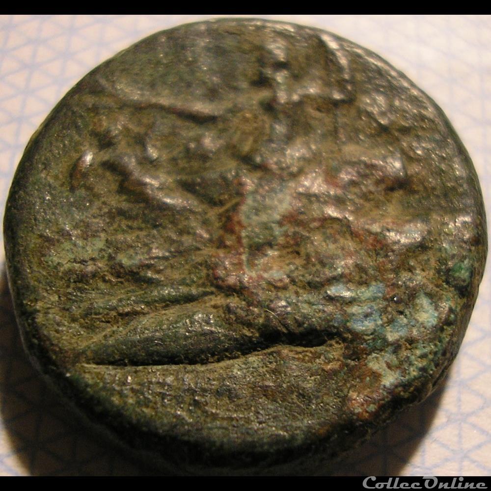 monnaie antique grecque arados phoenicia dichalkos 215 130 bc